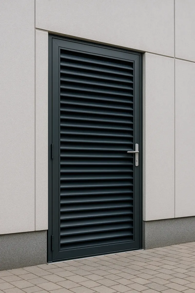 steel louvred doors - professional steel doors available in Edinburgh from UK manufacturers